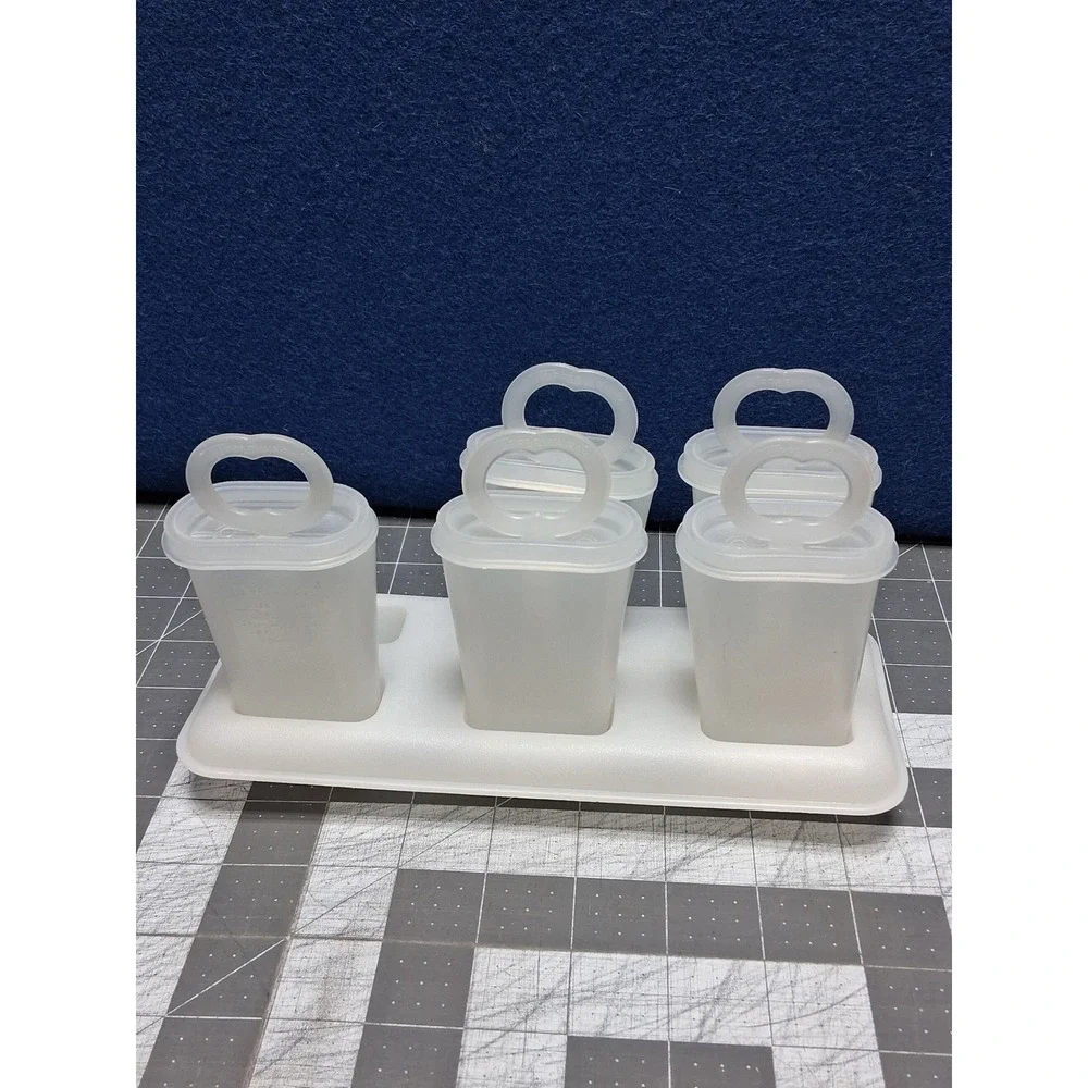 Tupperware Ice Tups Popsicle Maker White Frost 481 12 344 29‎ 343 92 Set of 6